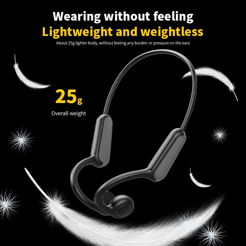 Bluetooth 5.3 Open-Ear Wireless Headphones Sport Ear Hook Waterproof