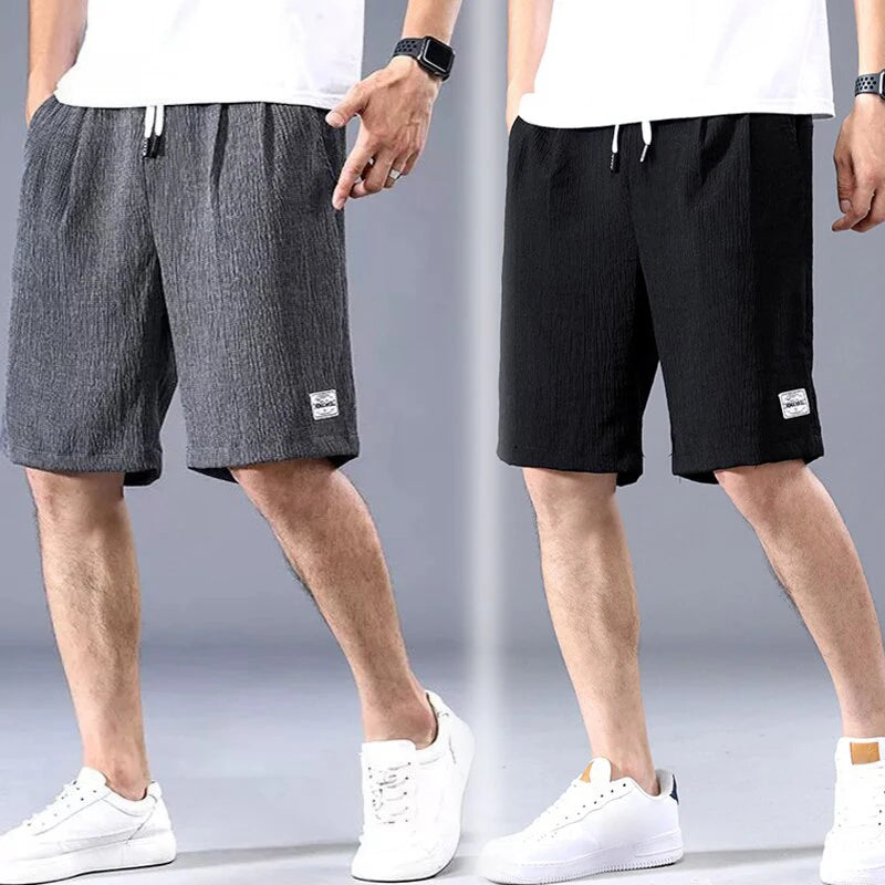 Men's Ice Silk Shorts Loose Fit, Breathable, Lightweight Sports & Casual Pants, Summer Cool XL-XXXL