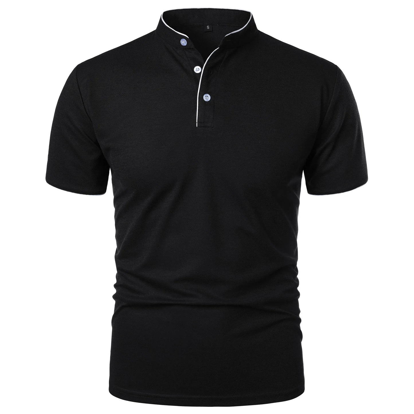 Men's Summer Polo Shirt  Short Sleeve, Solid Color, Casual, Trendy, Breathable, Loose Fit