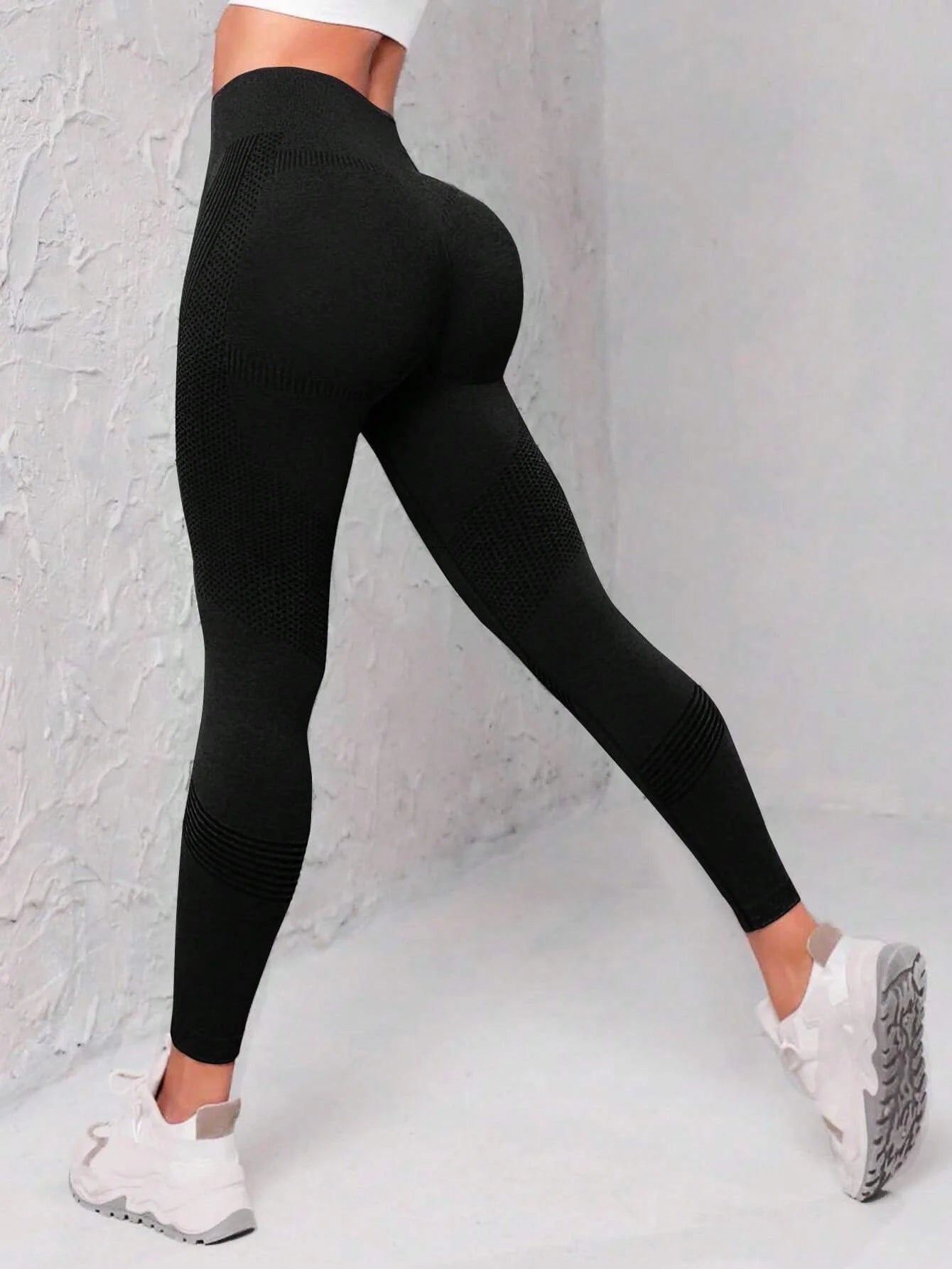 Women's Seamless Sports Leggings High Waist, Wide Waistband, Gym & Yoga Fitness Tights